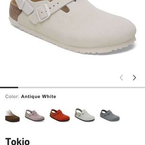Birkenstock Tokio Slippers - Antique White